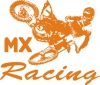 MX SX Aufkleber Orange