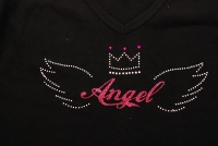 T-Shirt mit Strassmotiv Angel