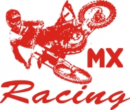 MX SX Aufkleber Rot