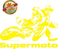 Aufkleber Supermoto Gelb