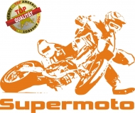 Aufkleber Supermoto Orange