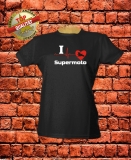 I Love Supermoto Damen T-Shirt Schwarz