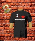 I Love Motorsport Herren T-Shirt Schwarz