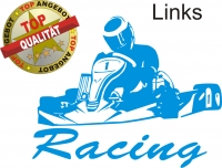 Aufkleber Kart Racing Blau