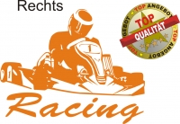 Aufkleber Kart Racing Orange