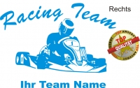 Aufkleber Kart Team Blau