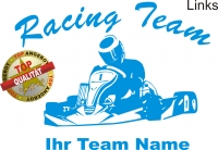 Aufkleber Kart Team Blau