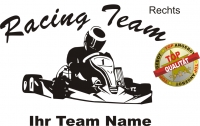 Aufkleber Kart Team Schwarz