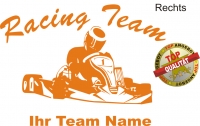 Aufkleber Kart Team Orange