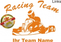 Aufkleber Kart Team Orange