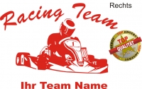 Aufkleber Kart Team Rot