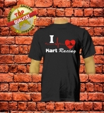 I Love Kartracing Herrenshirt Schwarz