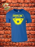 MX Racing T-Shirt Blau Gelb