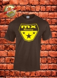 MX Racing T-Shirt Braun Gelb