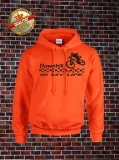 Downhill Hoodie Orange Schwarz