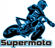 Aufkleber Supermoto Blau neu