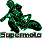 Aufkleber Supermoto Grn neu