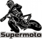 Aufkleber Supermoto Grau neu