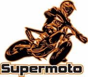 Aufkleber Supermoto Orange neu