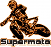 Aufkleber Supermoto Orange neu