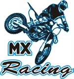 Aufkleber Motocross Blau neu