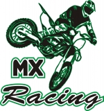 Aufkleber Motocross Grn NEU