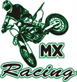 Aufkleber Motocross Grn NEU