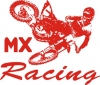 MX SX Aufkleber Rot