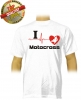 I Love Motocross Herren T-Shirt Wei