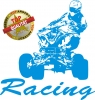 Quad Racing Aufkleber Blau