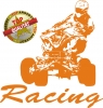 Quad Racing Aufkleber Orange
