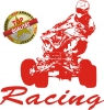 Quad Racing Aufkleber Rot
